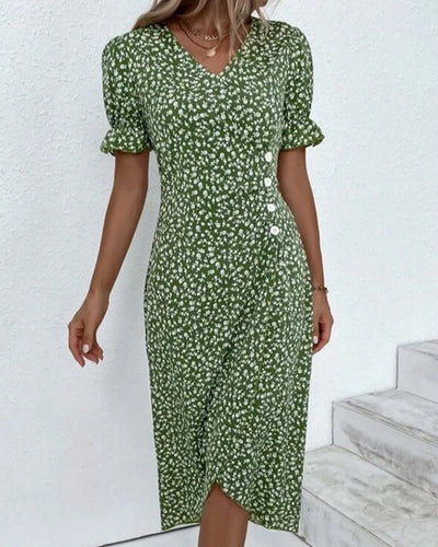 Rosa | Robe Wrap à Imprimé Floral Élégant