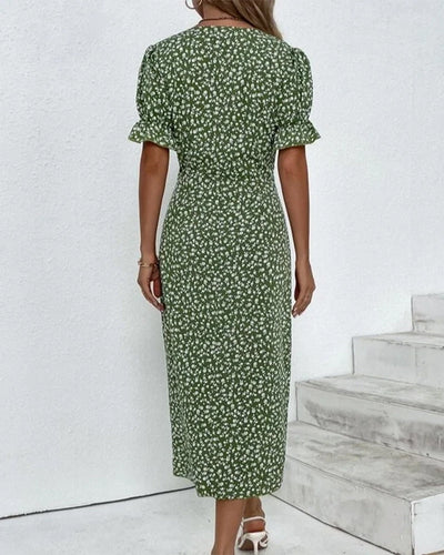 Rosa | Robe Wrap à Imprimé Floral Élégant