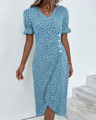 Rosa | Robe Wrap à Imprimé Floral Élégant