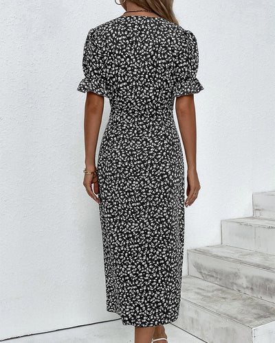 Rosa | Robe Wrap à Imprimé Floral Élégant