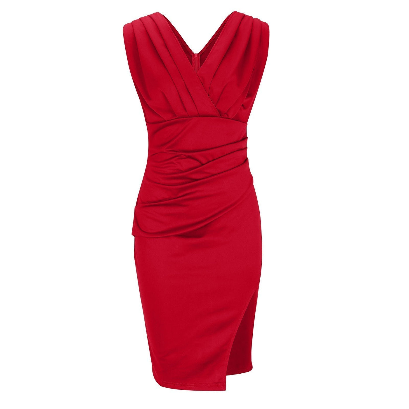 Florine | Robe cintrée avec décolleté en V et fente