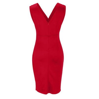 Florine | Robe cintrée avec décolleté en V et fente