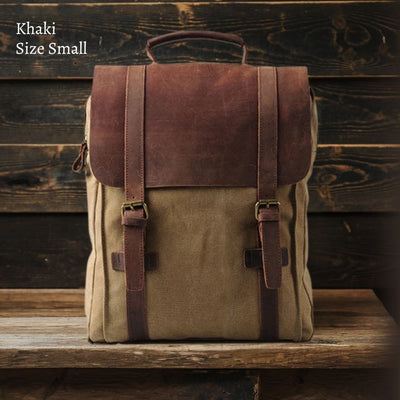 Harlan | Sac d'école en toile et cuir