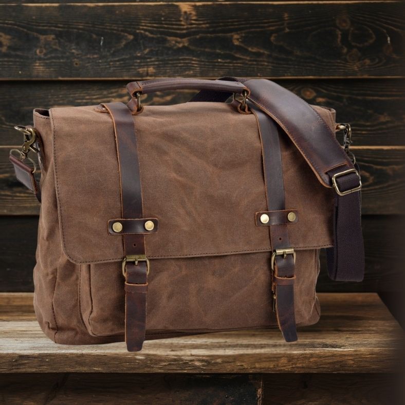 Sac Messenger en Toile & Cuir | BRUGES