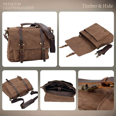 Sac Messenger en Toile & Cuir | BRUGES