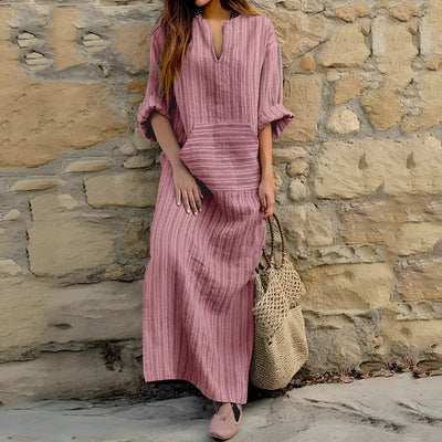 Odile™ | Robe en coton et lin