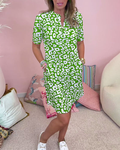 Viaro™ | Robe imprimée avec décolleté en V et poches
