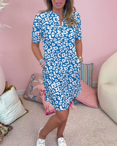 Viaro™ | Robe imprimée avec décolleté en V et poches