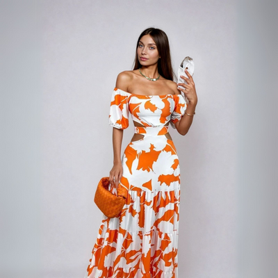 Stella | Robe Longue Ajustée Artisanale