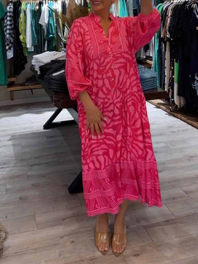 Mira | Robe imprimée avec décolleté en V (Presque épuisée)