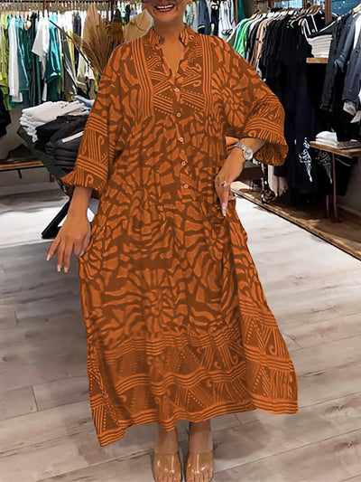 Mira | Robe imprimée avec décolleté en V (Presque épuisée)