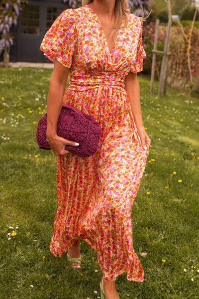 Pauline - Longue Robe à Motif Floral