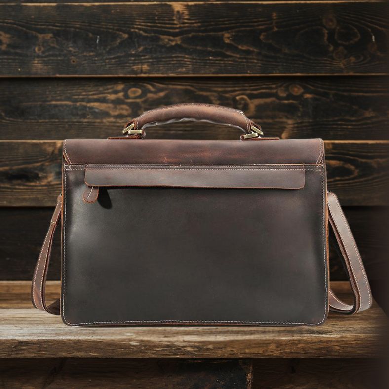 Sac à Bandoulière en Cuir Marron | COLMAR