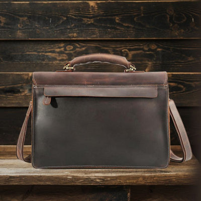 Sac à Bandoulière en Cuir Marron | COLMAR