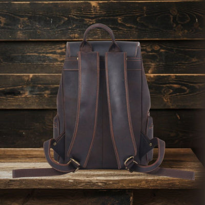 Sac à dos en cuir avec cordon de serrage | FLAM