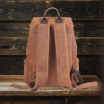 Sac à dos en cuir avec cordon de serrage | FLAM