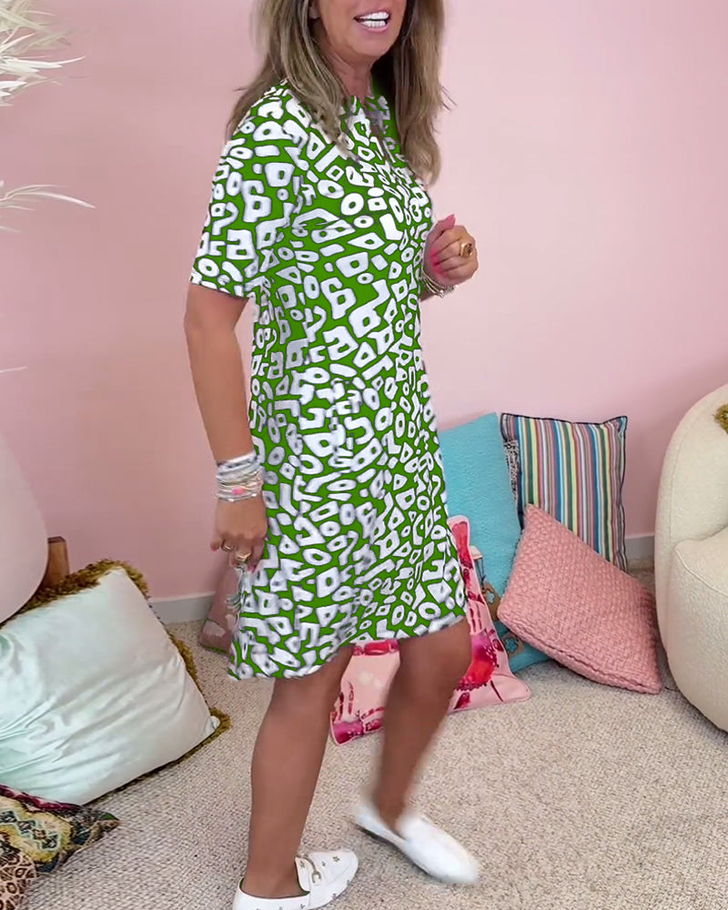 Viaro™ | Robe imprimée avec décolleté en V et poches