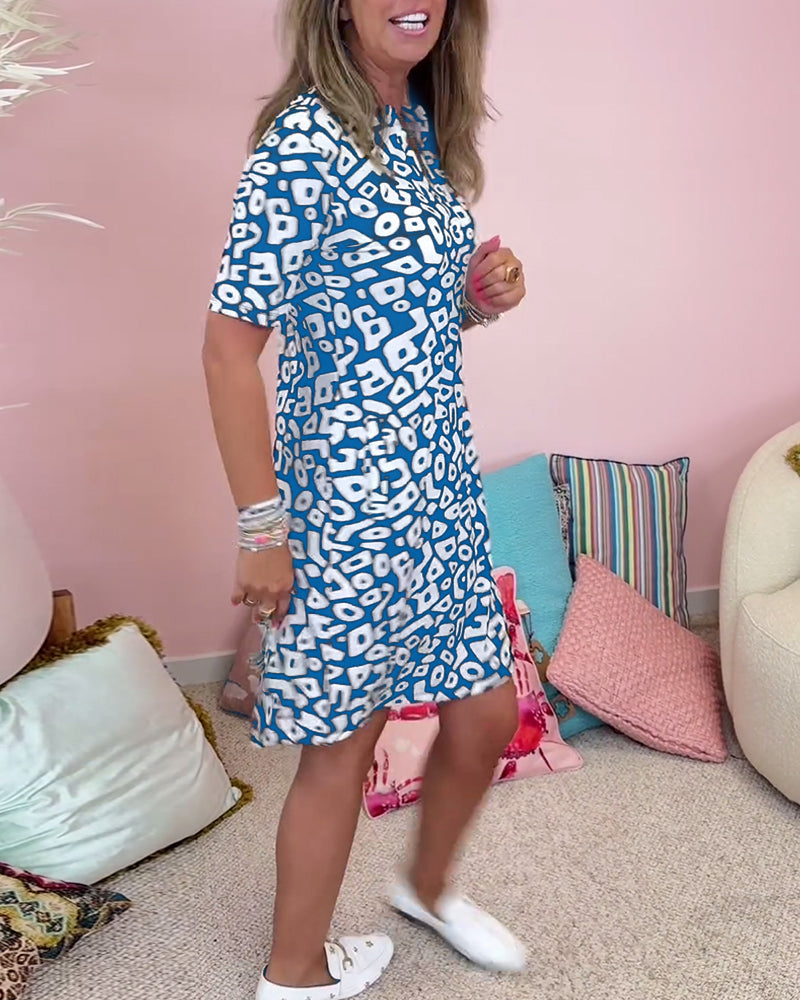 Viaro™ | Robe imprimée avec décolleté en V et poches