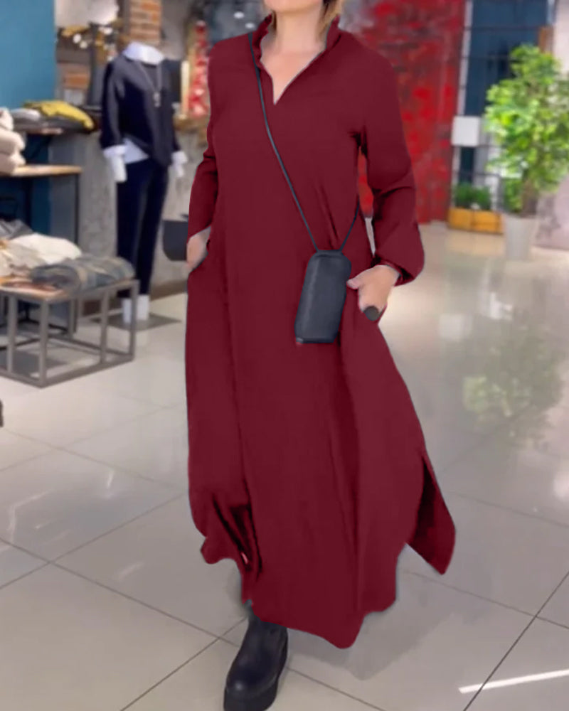 Evia™ | Robe maxi ample avec fente