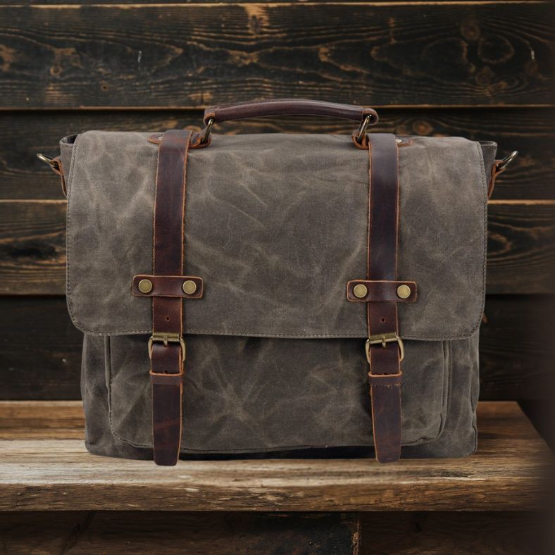 Sac Messenger en Toile & Cuir | BRUGES