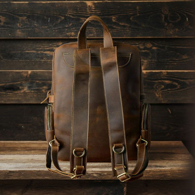 Sac à dos en cuir marron | BASEL
