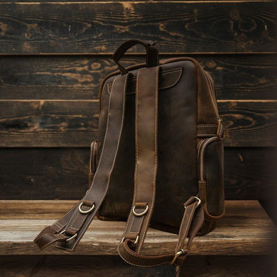 Sac à dos en cuir marron | BASEL