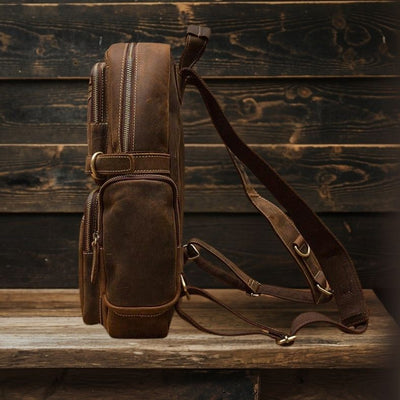 Sac à dos en cuir marron | BASEL