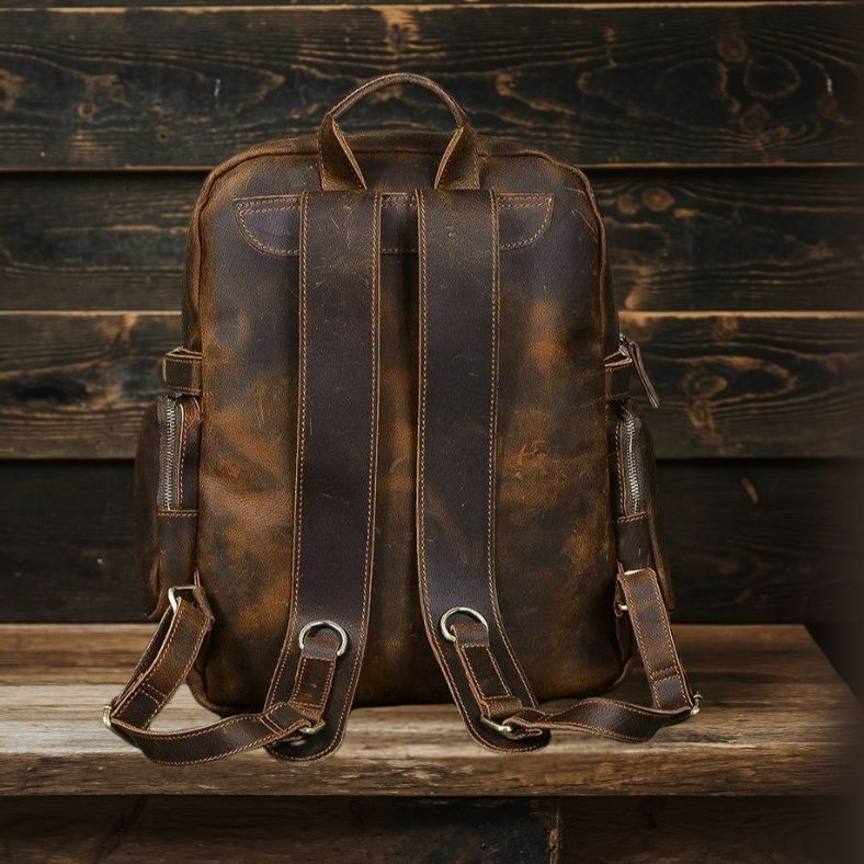 Sac à dos en cuir marron | BASEL