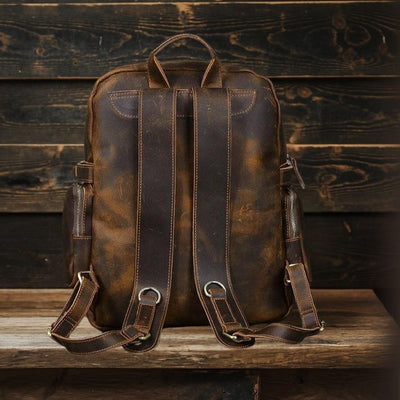 Sac à dos en cuir marron | BASEL