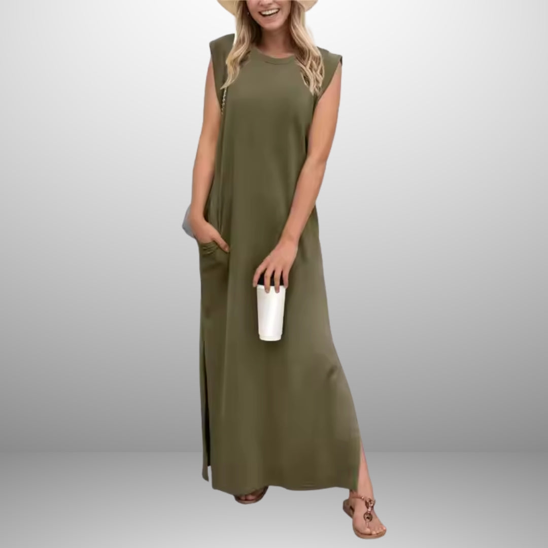 EMMA | Robe Longue Fluide Anti-Rides