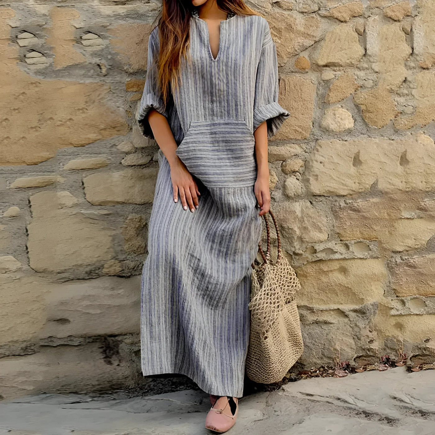 Odile™ | Robe en coton et lin