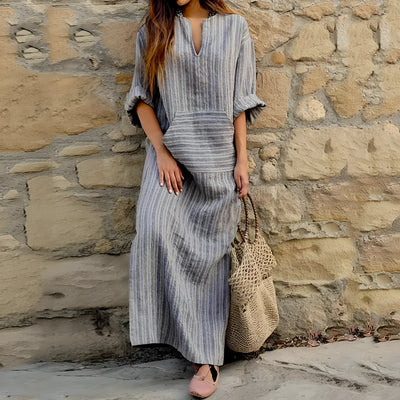 Odile™ | Robe en coton et lin