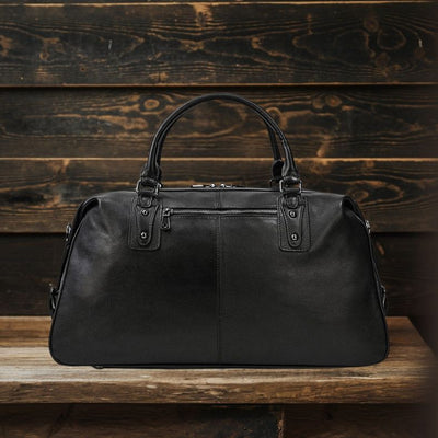 Sac de Voyage en Cuir Noir | AALBORG