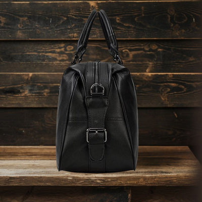 Sac de Voyage en Cuir Noir | AALBORG