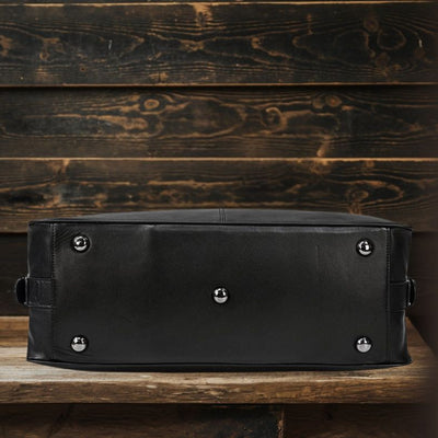 Sac de Voyage en Cuir Noir | AALBORG