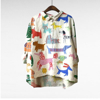Emma & William® | Blouse Femme Exclusive avec Motif Chien