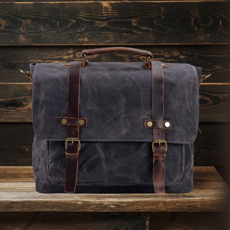 Sac Messenger en Toile & Cuir | BRUGES