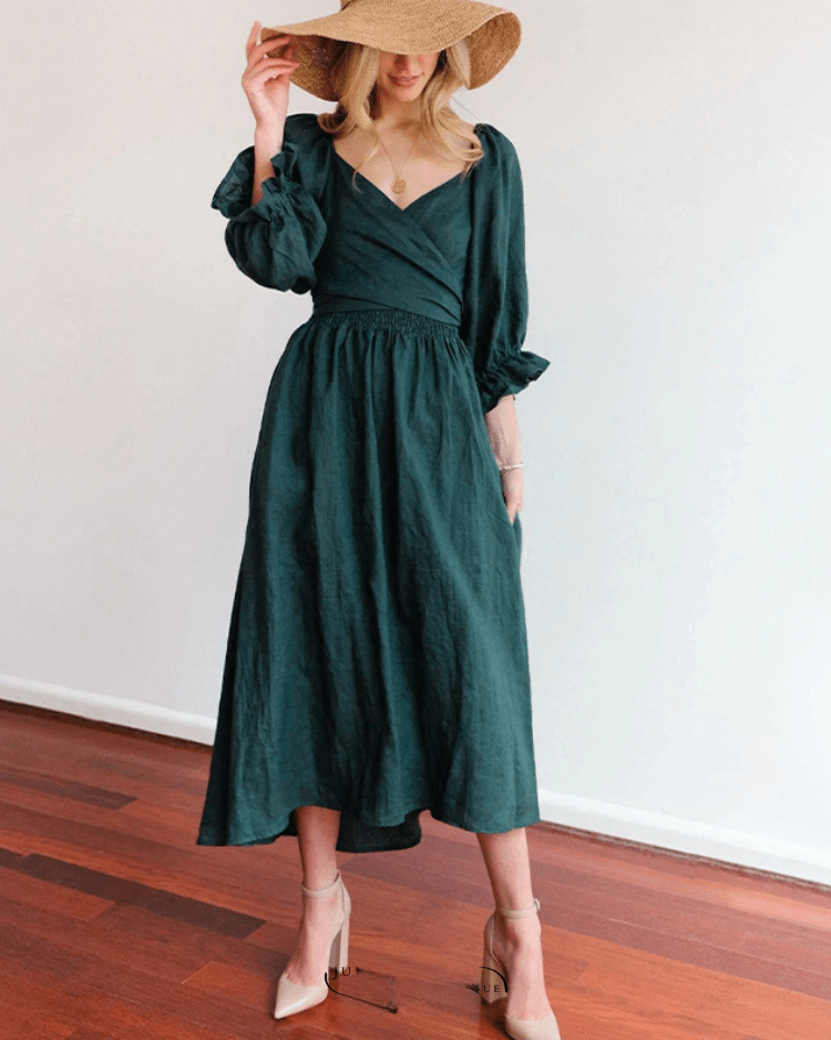 Tana | Robe française avec manches à volants