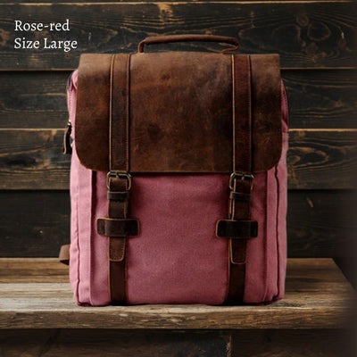 Harlan | Sac d'école en toile et cuir