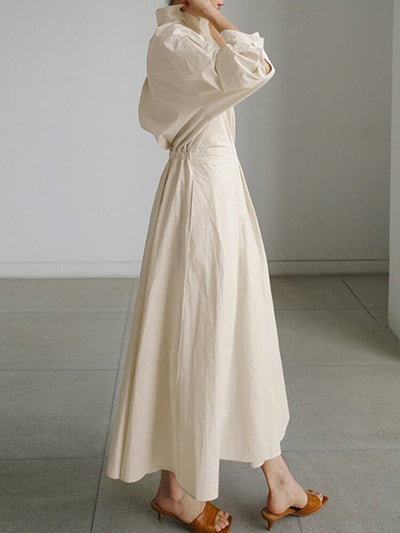 Clémence™ | Robe Midi Boutonnée