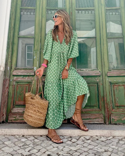 Elin | Robe Maxi Boho en Coton