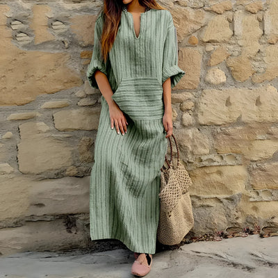Odile™ | Robe en coton et lin