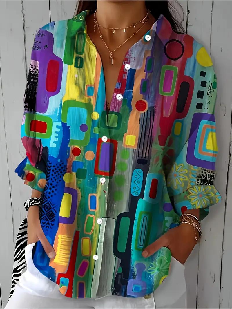 EDNA | BLOUSE À MOTIF GÉOMÉTRIQUE ÉLÉGANT