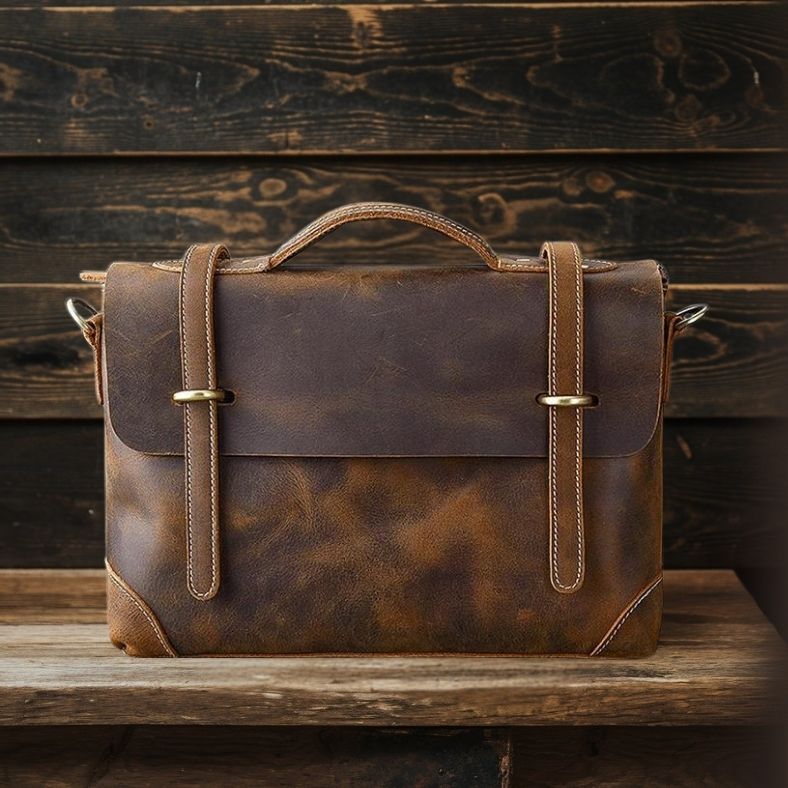 Sac à main en cuir marron | YPRES