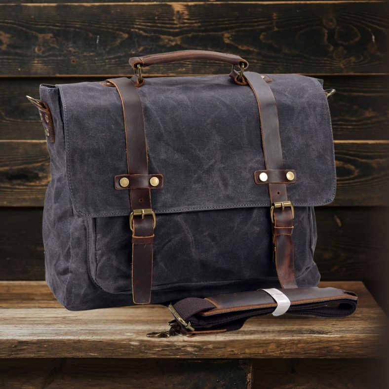 Sac Messenger en Toile & Cuir | BRUGES
