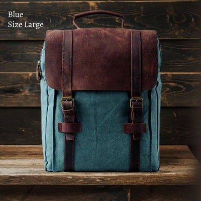 Harlan | Sac d'école en toile et cuir