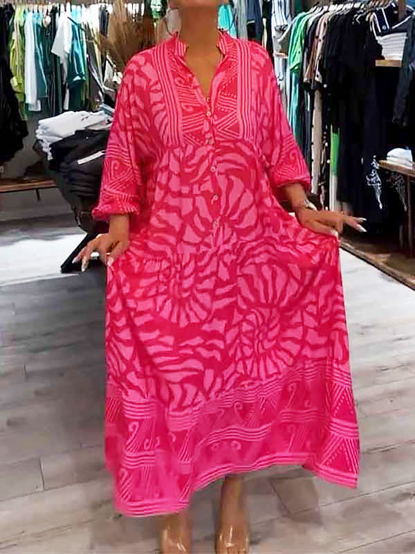 Mira | Robe imprimée avec décolleté en V (Presque épuisée)