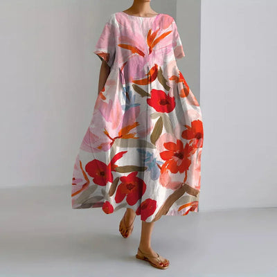 VALENTINA | Robe Fleurie d'Été avec Coupe Flatteuse et Liberté de Mouvement