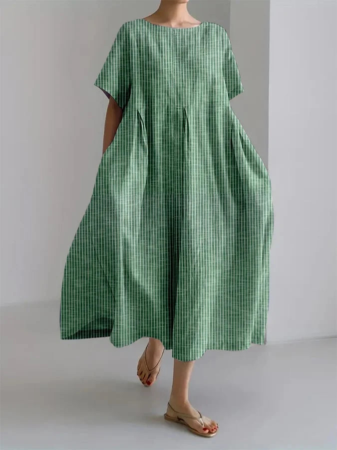 BIANCA | Robe Longue Décontractée avec Coupe Confortable et Style Rétro pour Tous les Jours