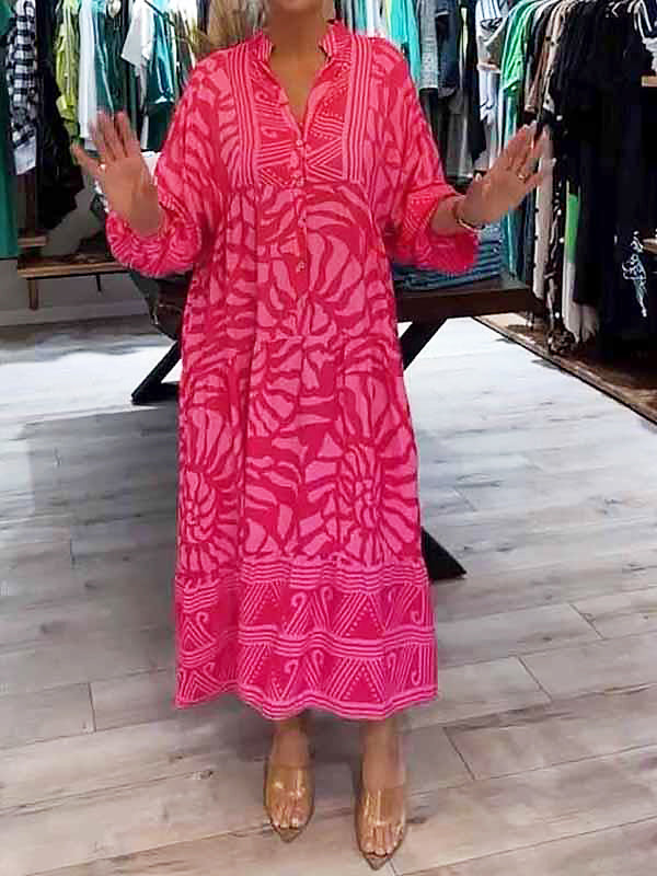 Mira | Robe imprimée avec décolleté en V (Presque épuisée)